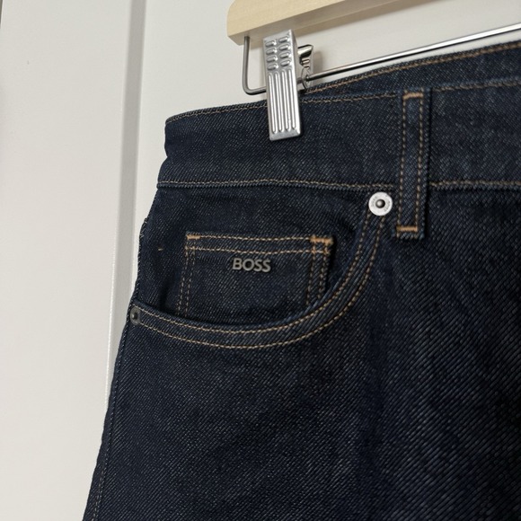 HUGO BOSS REGULAR FIT BLUE ORGANIC COTTON MAINE DENIM MEN'S JEANS SIZE 38X34 - Picture 5 of 10